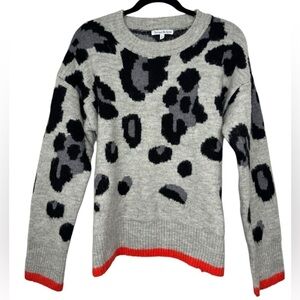 See and Be Seen Women’s Leopard Cozy Soft Thick Knit Sweater Size Large Boutique